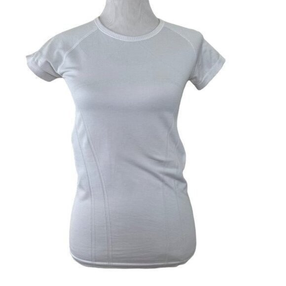 IVIVVA by Lululemon Girls White Athletic T-Shirt Size 14 - Picture 1 of 5